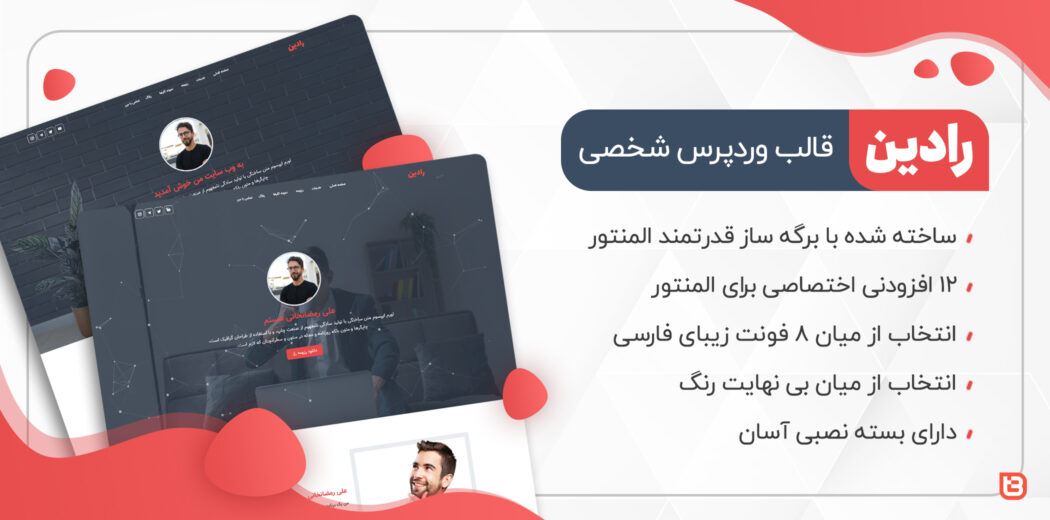 قالب وردپرس شخصی رادین، قالب Radin