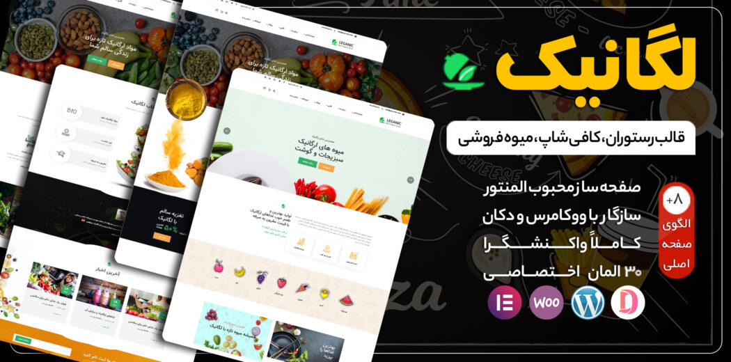 قالب فروشگاهی Leganic + اپلیکیشن