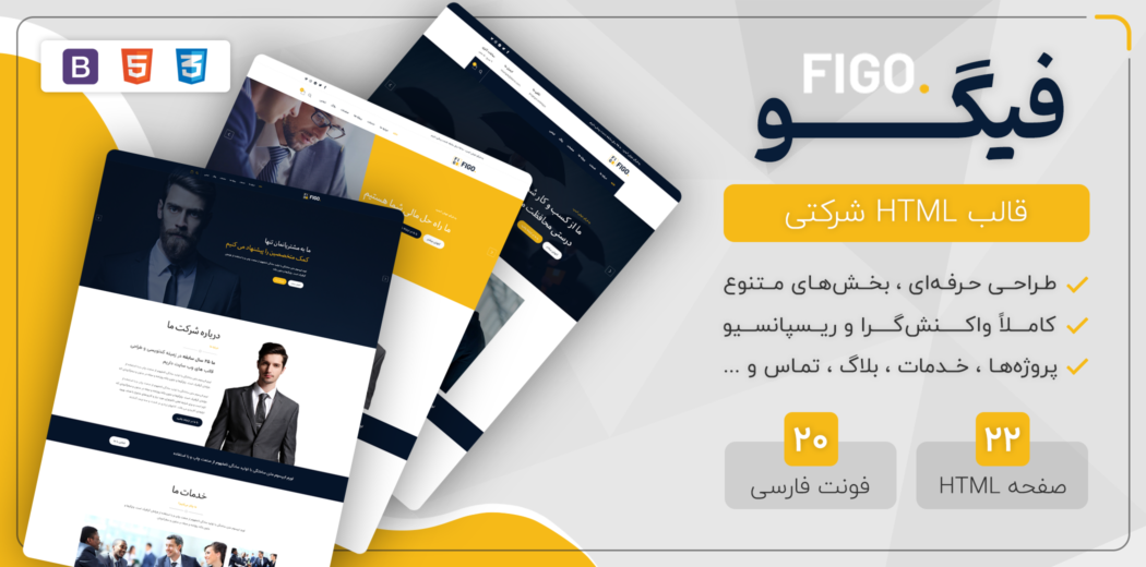 قالب Figo | قالب HTML شرکتی فیگو