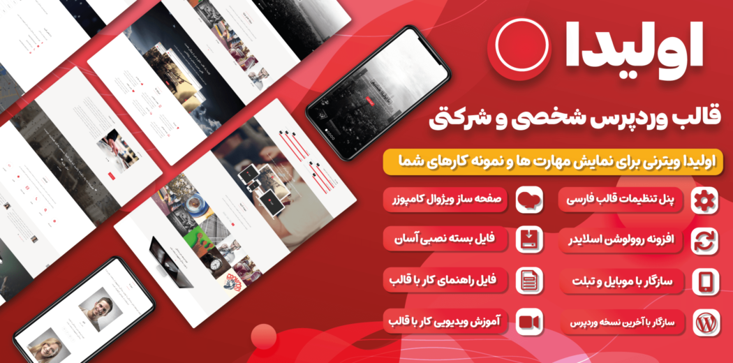 قالب شرکتی تک صفحه اولیدا، Olida