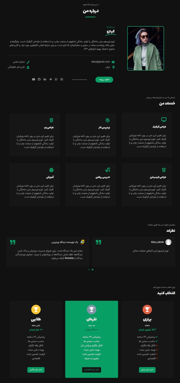 نمونه کار و رزومه کاری