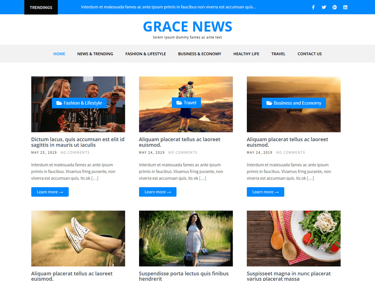 قالب Grace News؛ بهترین قالب خبری رایگان