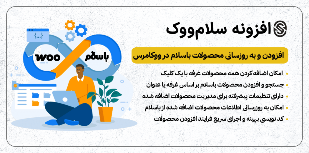 سلام ووک، افزونه افزودن و بروزرسانی محصولات باسلام به ووکامرس