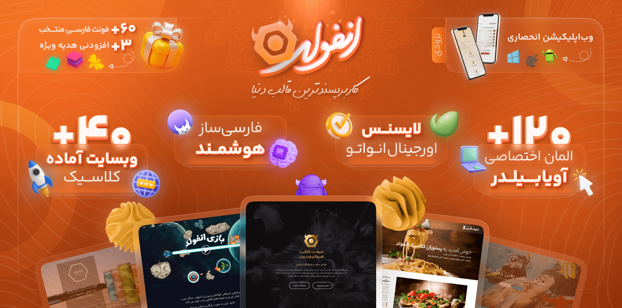  قالب انفولد پوسته چند منظوره، Enfold