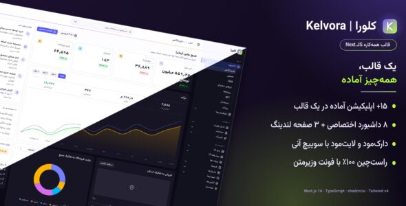 قالب NextJS کلورا - پنل مدیریت